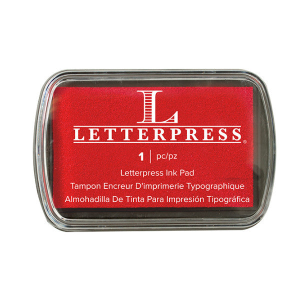Tampon encreur rouge Letterpress