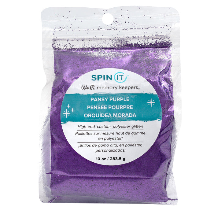 Glitter Pansy Purple Spin It