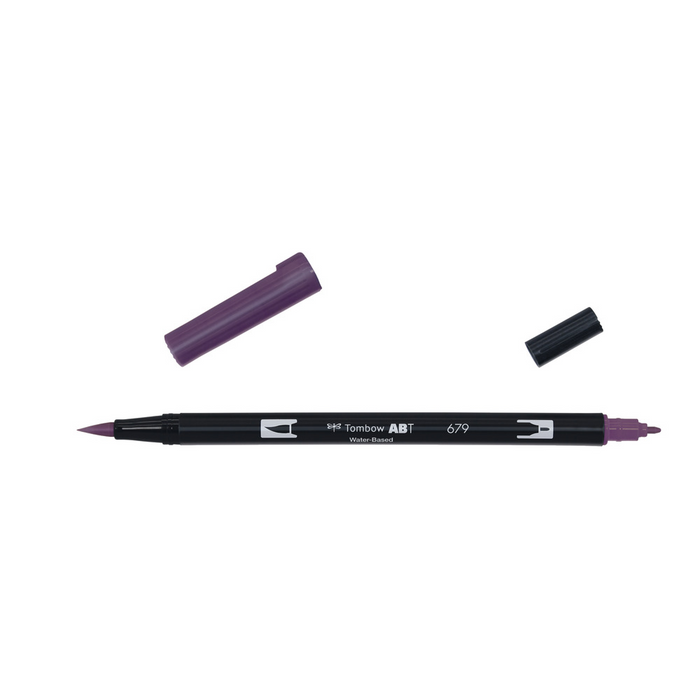 Rotulador Acuarelable Tombow Dual Brush-Pen Abt 679 Dark Plum