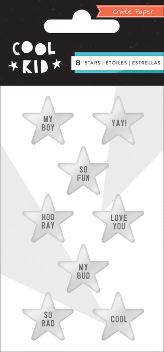 Star Stickers in Silver Resin