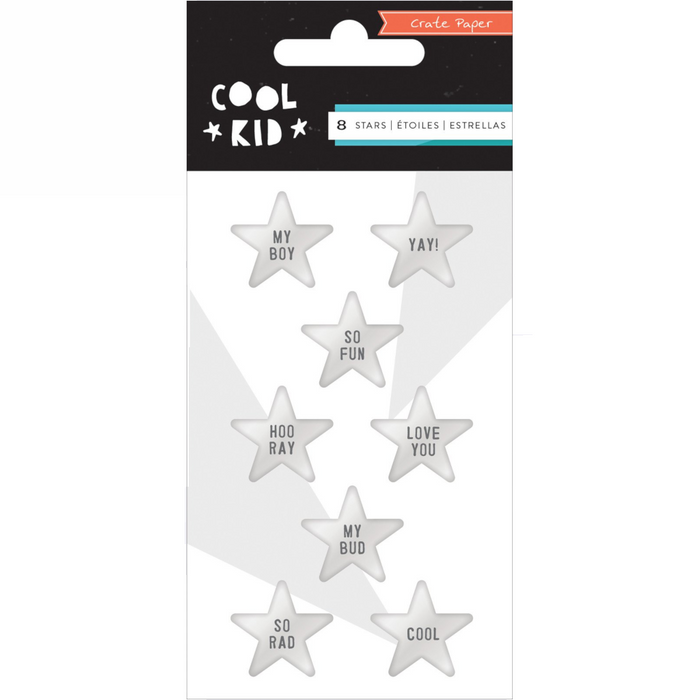 Star Stickers in Silver Resin
