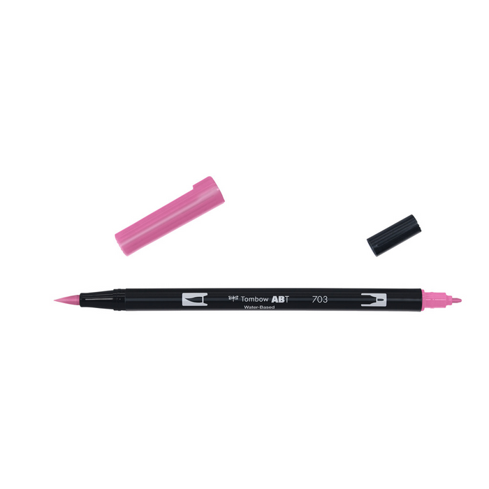 Rotulador Acuarelable Tombow Dual Brush-Pen Abt 703 Pink Rose