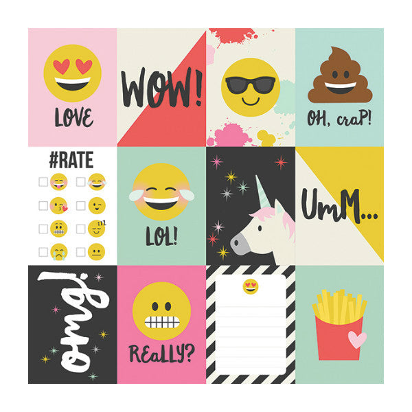 Cartes de journalisation en papier Elements 7,50x10 Emoji Love