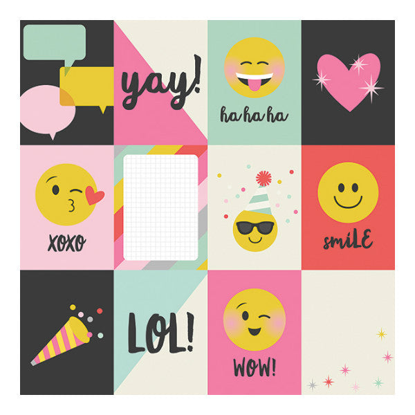 Paper Journaling Cards Elements 7.50x10 Emoji Love
