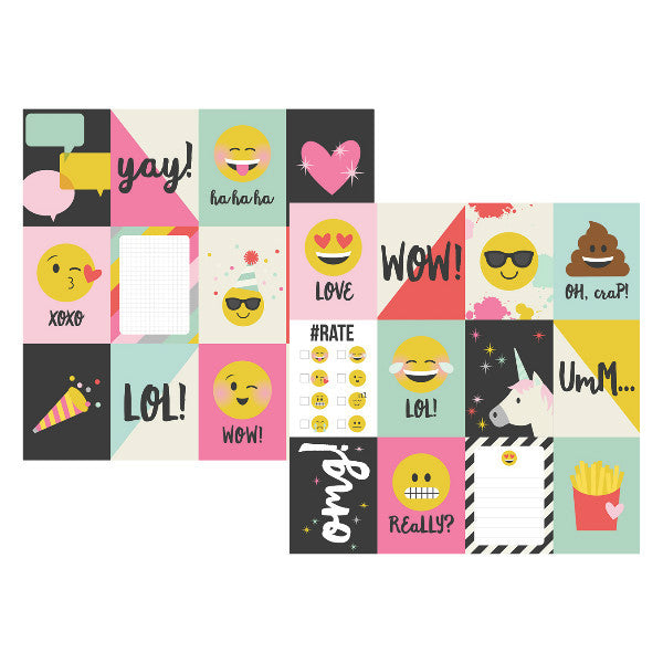 Paper Journaling Cards Elements 7.50x10 Emoji Love