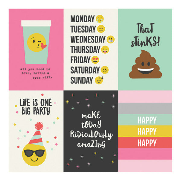 Cartes de journalisation verticales en papier 10x15 Emoji Love