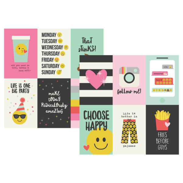 Vertical Paper Journaling Cards 10x15 Emoji Love