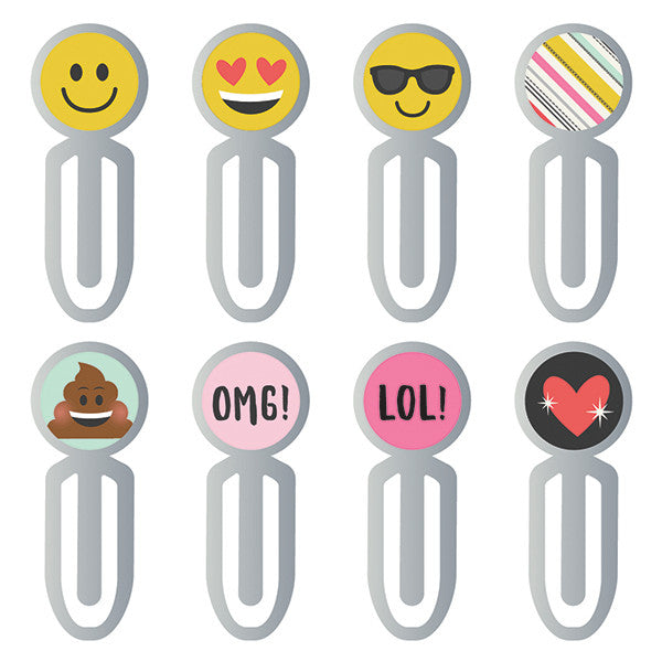 Epoxy Metal Clips Emoji Love