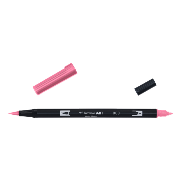 Rotulador Acuarelable Tombow Dual Brush-Pen Abt 803 Pink Punch