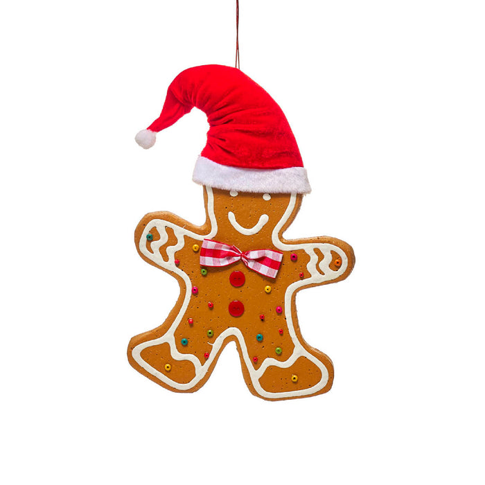 Christmas Ornament Gingerbread Man with Small Cap