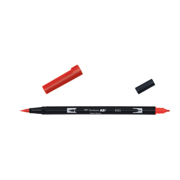 Tombow Dual Brush-Pen Abt 885 Marqueur aquarelle rouge chaud