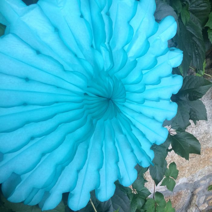 Blue 15,7'' Paper Fan