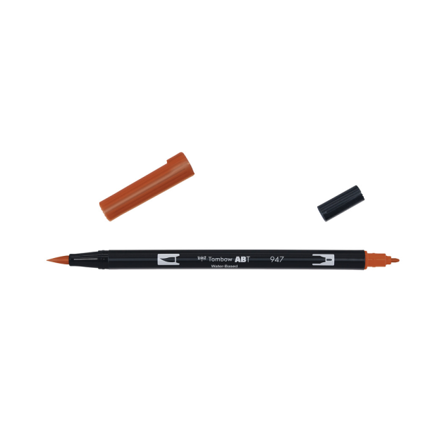 Tombow Dual Brush-Pen Abt 947 Burnt Sienna Watercolour Pen