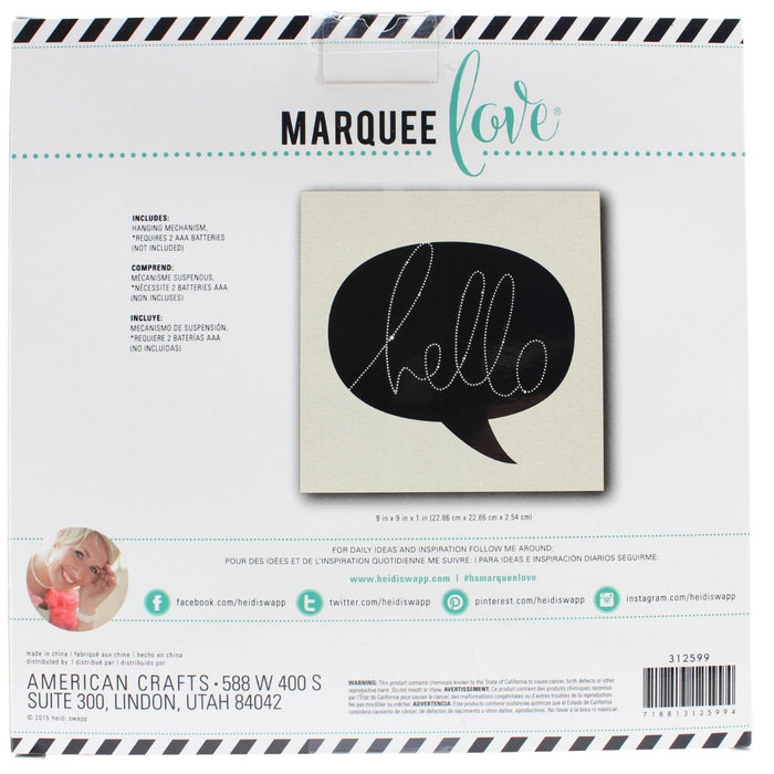 Bright Canvas Hello by Marquee Love
