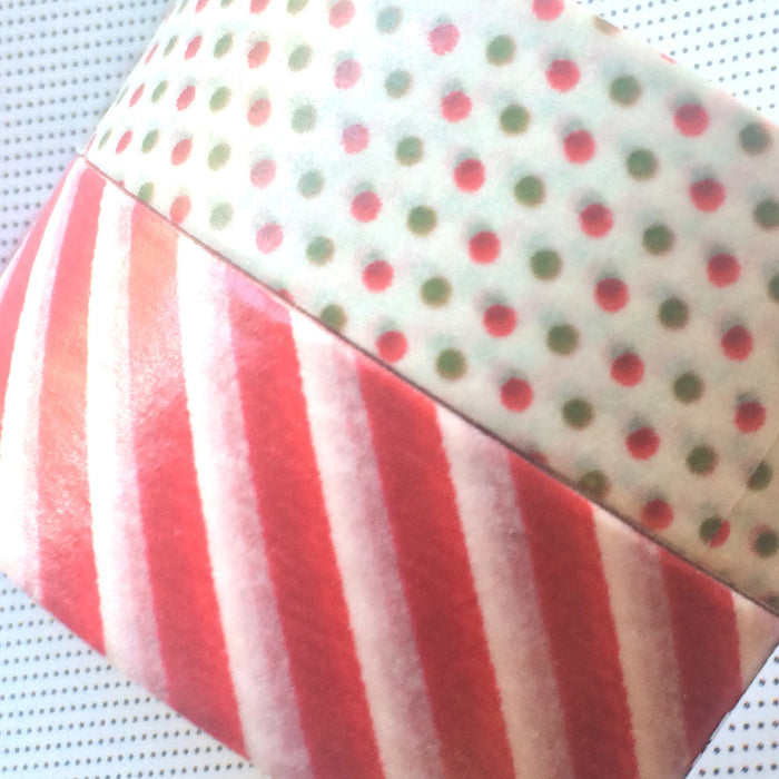 Green/Red Dots & Red Stripes Washi tape.