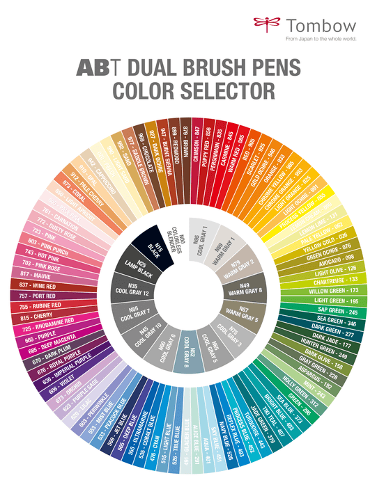 Tombow Dual Brush-Pen Abt 245 Feutre aquarelle vert sève