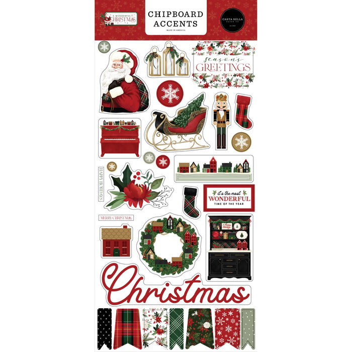 Chipboard Accents A Wonderful Christmas