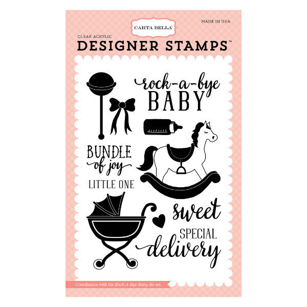 Baby Rock A Bye Girl Stamp Set