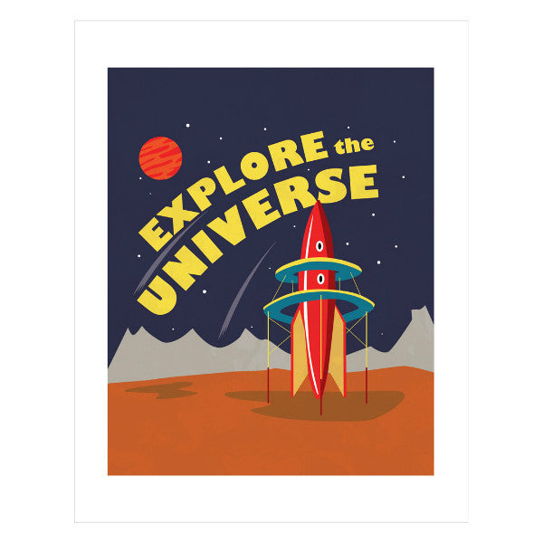 Art Print Grande Explore the Universe Space Academy