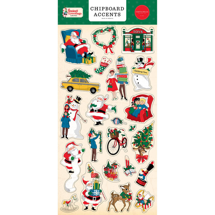 Chipboard Accents Season's Greetings