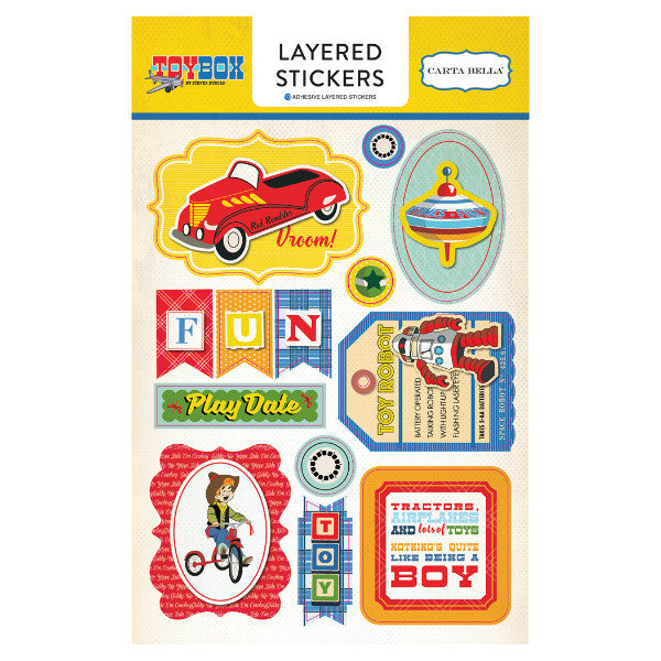 Layered Stickers  Toy Box
