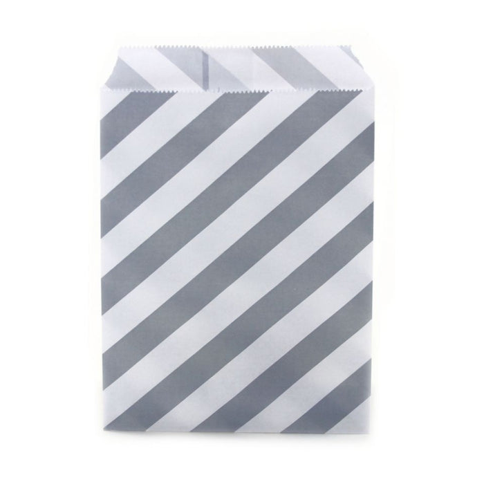 Party Bags Gray Stripes Dress My Cupcake
