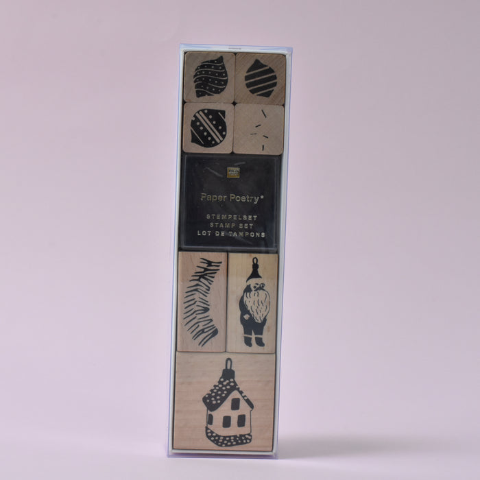 Wooden Tinsel Stamp Set
