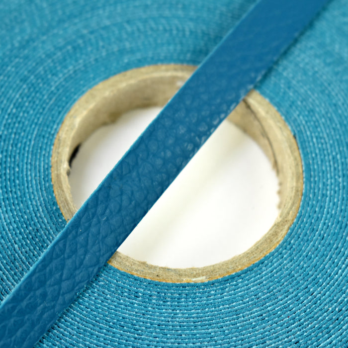 Aquamarine eco-leather strip