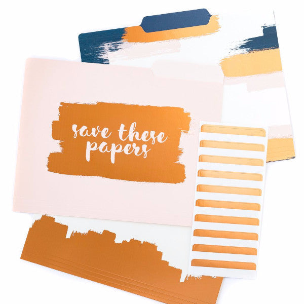 Brushed Copper File Folders