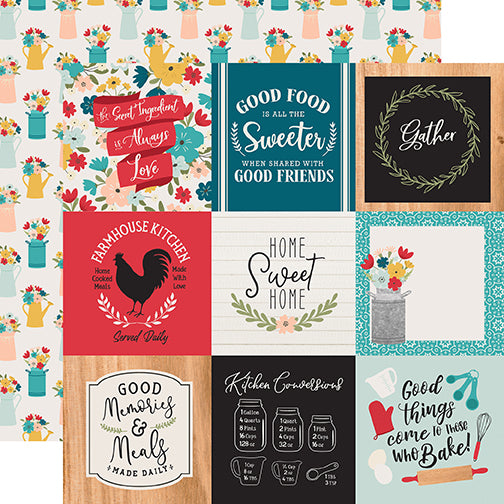 Paper 4X4 Journaling Cards Farmhouse Kitchen