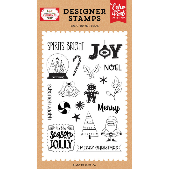 Let It Snow Globe Stamp Set Have A Holly Jolly Christmas