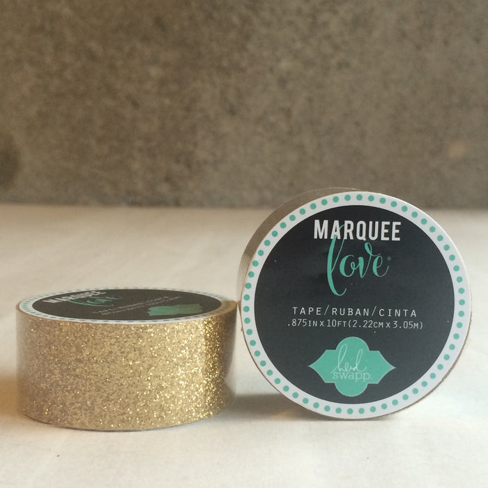 Marquee Tape Glitter Gold Narrow