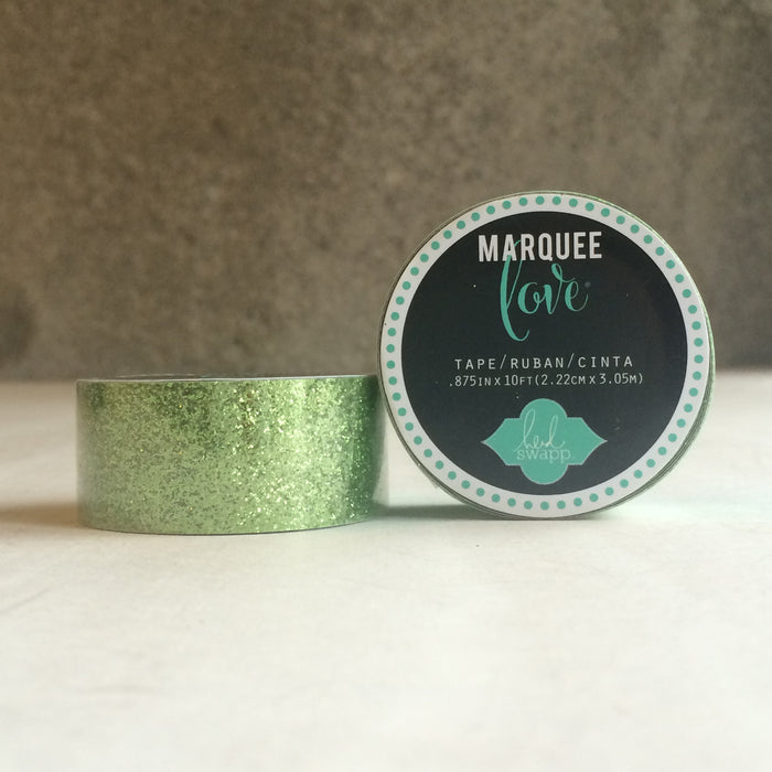 Marquee Tape Glitter Lime Green Narrow