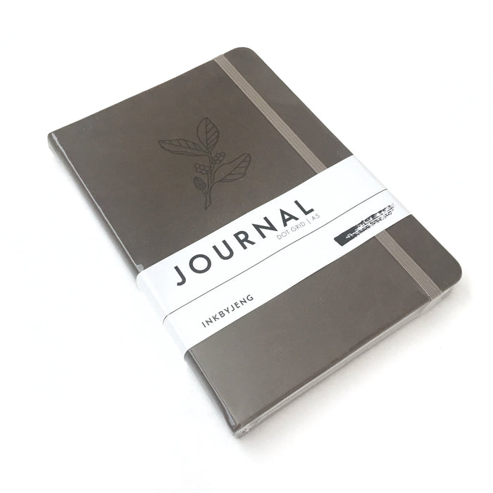 Journal quadrillé A5, bronze foncé