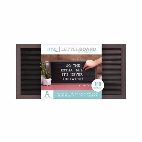 Letter Boards Gray Frame with Black  20x10