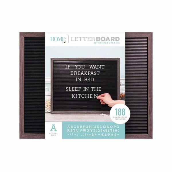 Letter Boards Gray Frame with Black  20x16