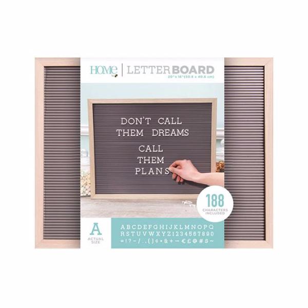Letter Boards Natural Frame with Gray  20x16