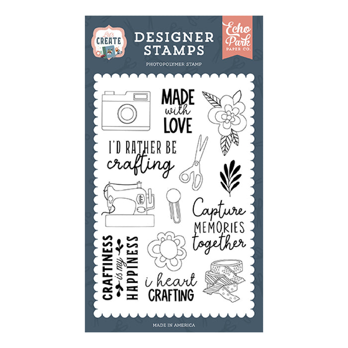 I Heart Crafting Stamp Set Let's Create