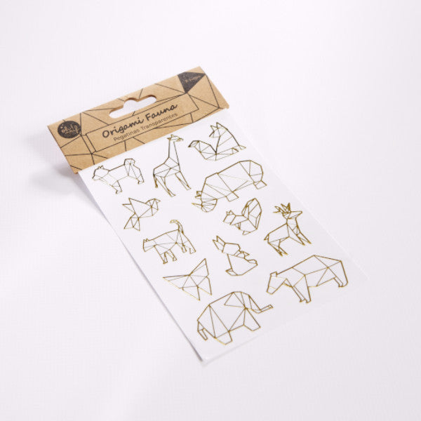 Fauna Origami Transparent Stickers