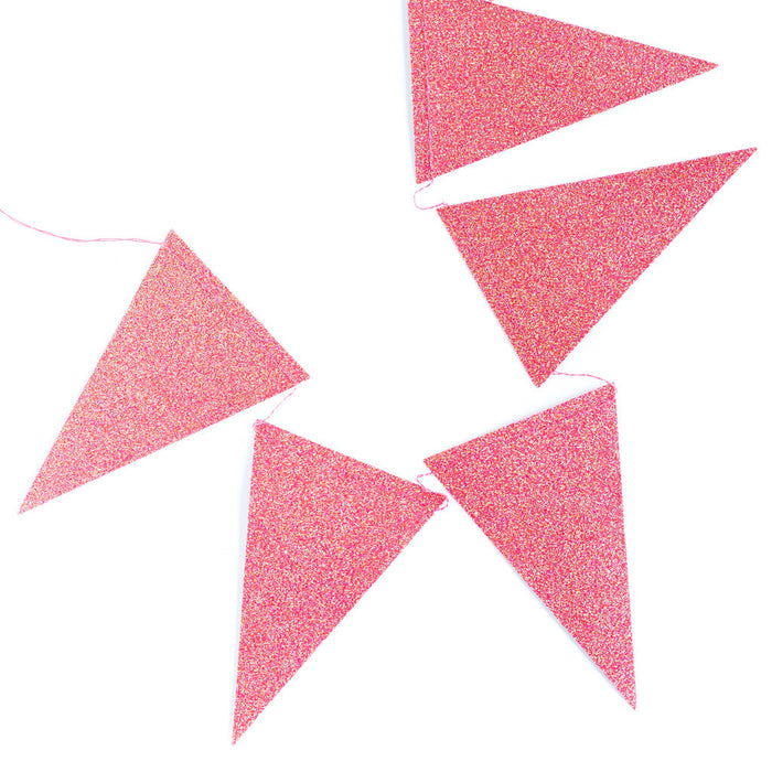 My Story Pennant Banner-Paillettes roses