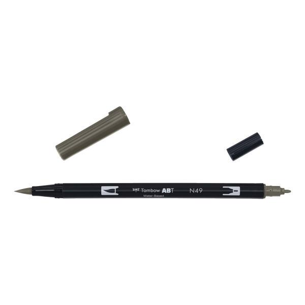 Tombow Dual Brush-Pen Abt N49 Gris chaud 8 Marqueur aquarelle