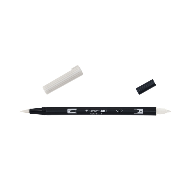 Tombow Dual Brush-Pen Abt N89 Gris chaud 1 Marqueur aquarelle