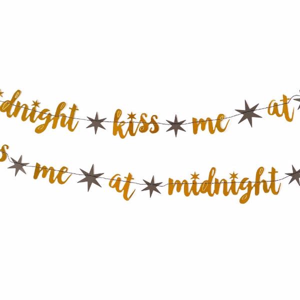 New Year´s Eve Kiss Me at Midnight Banner