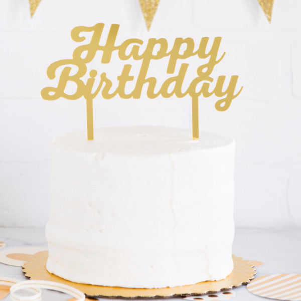 Topper de gâteau de base joyeux anniversaire