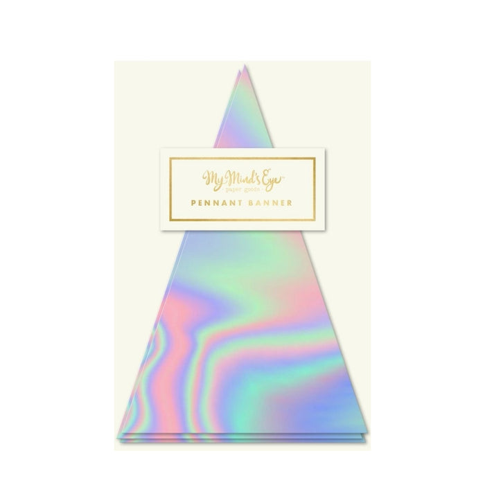 Basic Holographic Pennant Banner