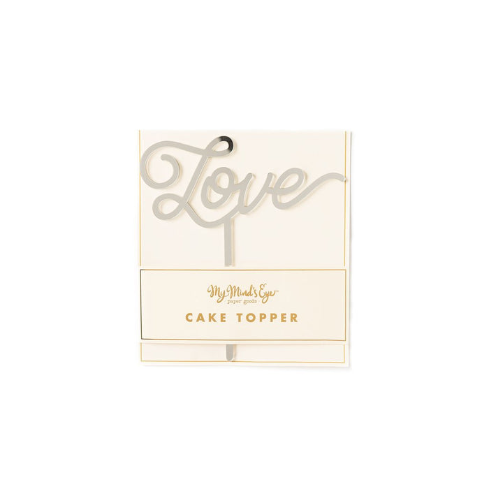 Basic Love Silver Cake Topper