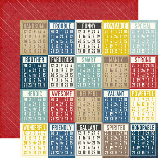 Paper Boy Bingo Cards Pinstripes