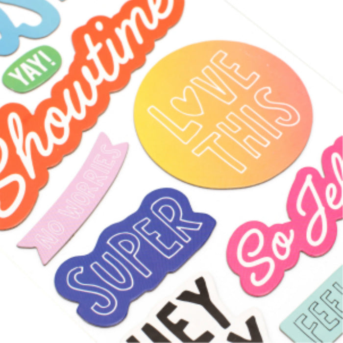 Sticker Sheet with phrases On A Whim
