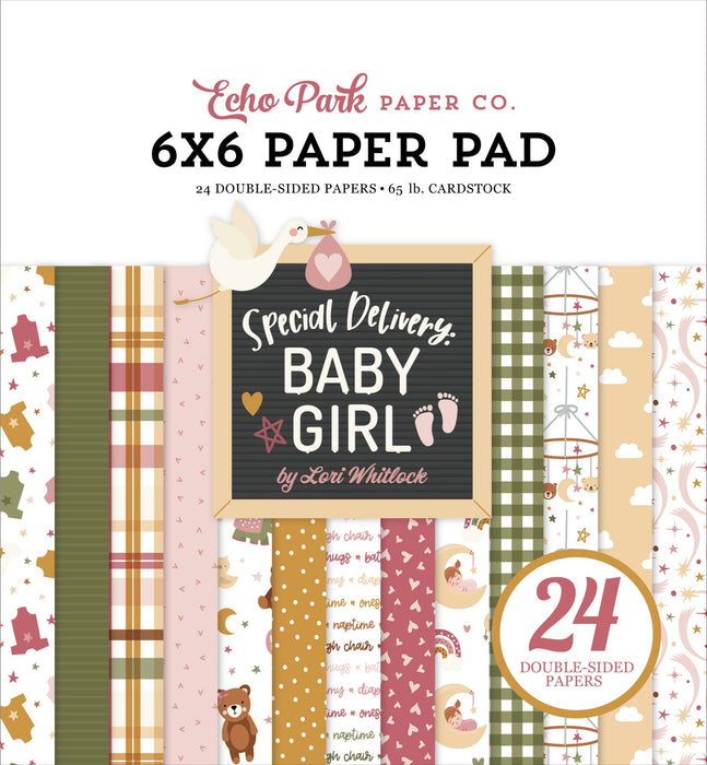 Small Paper Pad Special Delivery Baby Girl