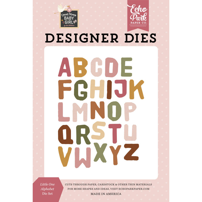 Little One Alphabet Die Set Special Delivery Baby Girl